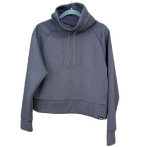 NWT Juicy Couture Sport Jacquard Textured Crop Pullover Med